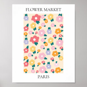 Poster Mercado de Flores Editável Paris