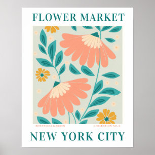 Poster Mercado de Flores Modernas Flores de Nova Iorque