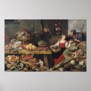 Pôster Mercado de frutas e legumes