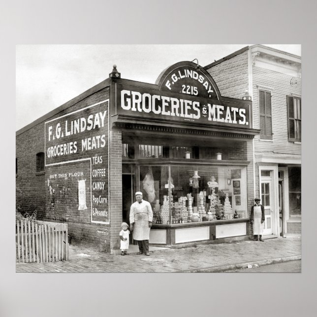 Pôster Mercado de Gêneros Alimentícios e Açougue, 1916. F (Frente)