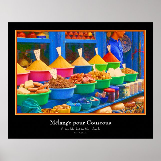 Poster Mercado de Marraquexe - Mélange pour Couscous (Frente)