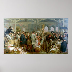 Pôster Mercado de peixes do Billingsgate