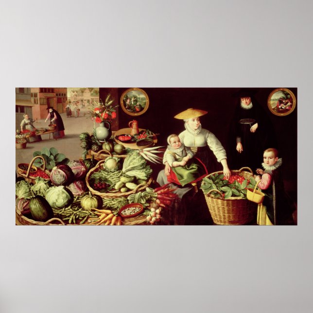 Poster Mercado de produtos hortícolas (Frente)