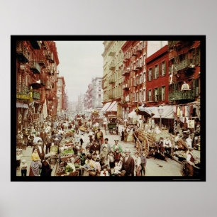 Pôster Mercado de Rua de amora. 1900