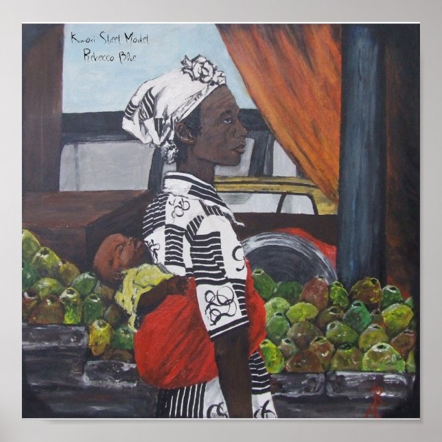 Poster Mercado de Rua Kumasi (Frente)