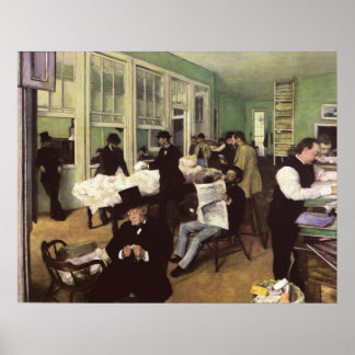 Pôster Mercado Do Algodão Edgar Degas Em Nova Orleans