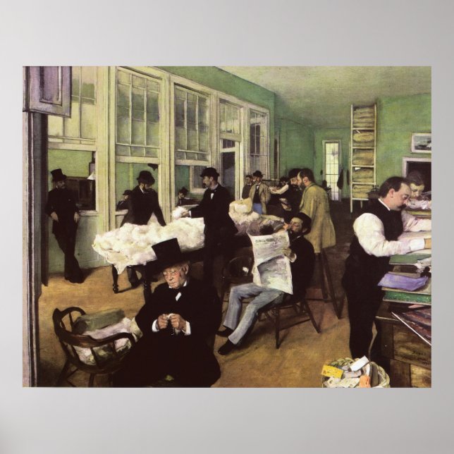 Pôster Mercado Do Algodão Edgar Degas Em Nova Orleans (Frente)