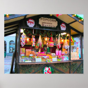 Poster Mercado, doces e pipoca do Natal de Heidelberg