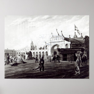 Poster Mercado, gravado por Daniel Havell 1820