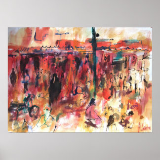 Poster Mercado Marrakech