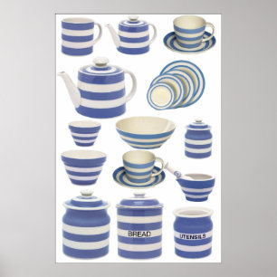 Poster Mercadorias Cornish da cozinha