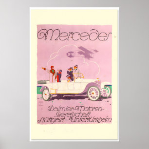 Poster Mercedes914 Estilo Vintage Anúncio de Carro Clássi