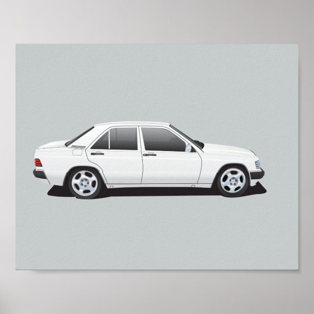 Poster Mercedes-Benz 190E (Frente)
