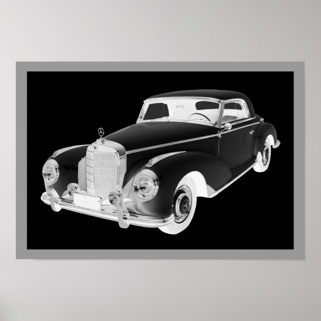 Poster Mercedes Benz 300 Luxury Carro Art (Frente)
