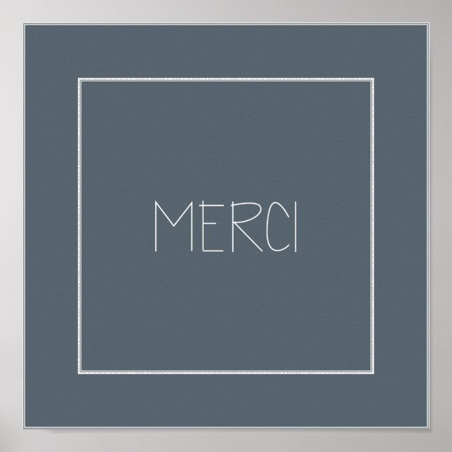 Poster MERCI - Obrigado (Frente)