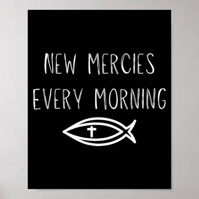 Poster Mercies Jesus Christian Prayers Mens Womens  (Frente)