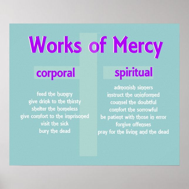 Poster Merciful Works arte gráfica personalizada (Frente)