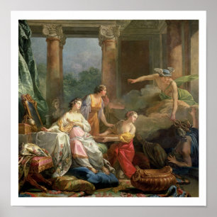 Pôster Mercúrio, Herse e Aglauros, 1763 (óleo na canvas)