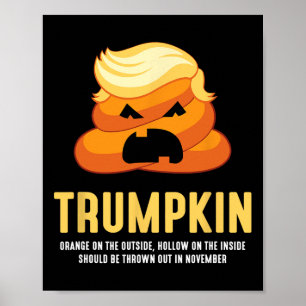 Poster Merda de Trumpkin Engraçado Anti-trump Halloween
