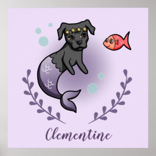 Poster Merdog, cão da sereia, princesa, sala do berçár