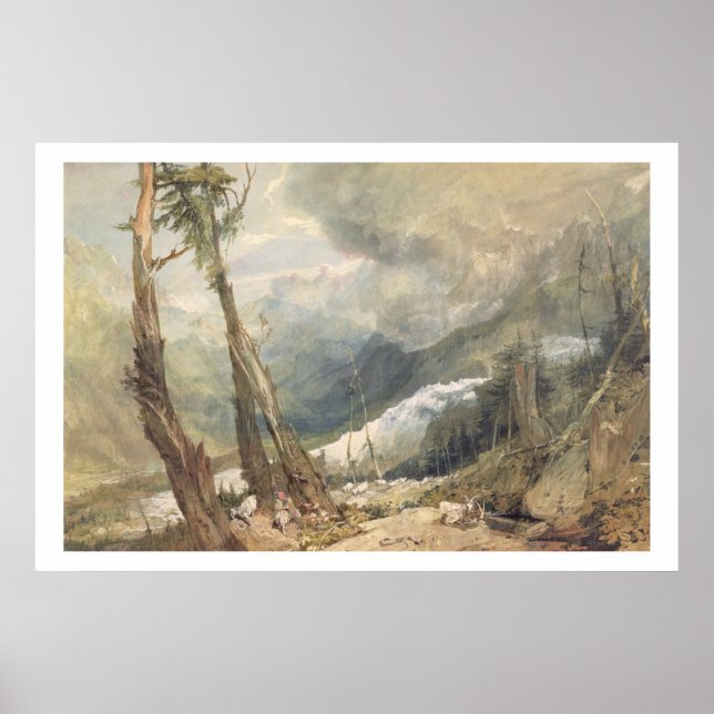 Poster Mere de Glace, no Vale de Chamount, Suíça (Frente)