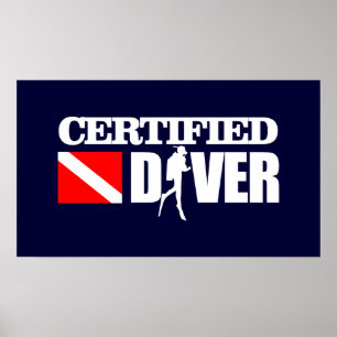 Poster Mergulhador certificado 2