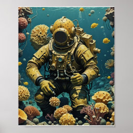 Poster Mergulhador de esponjas