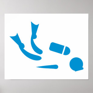 Poster Mergulhador de mergulhador