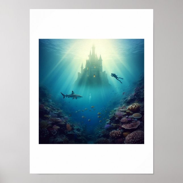 Poster mergulhar um recife secreto (Frente)