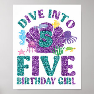 Poster Mergulhe Em 5 Aniversário, 5