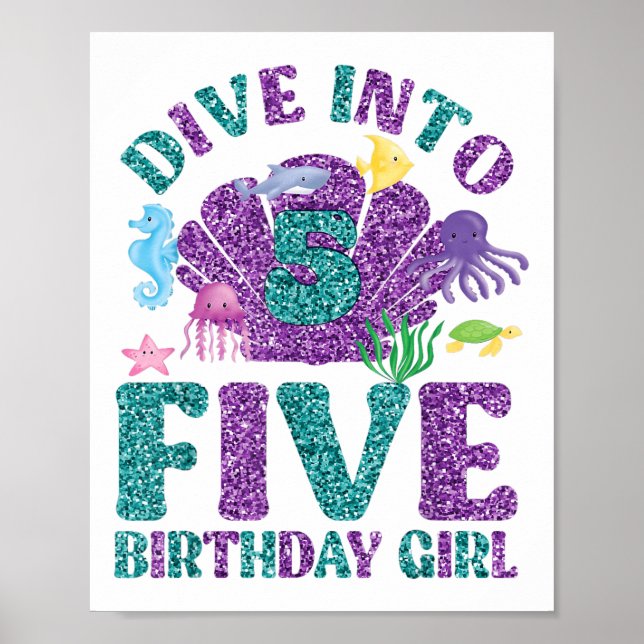 Poster Mergulhe Em 5 Aniversário, 5 (Frente)