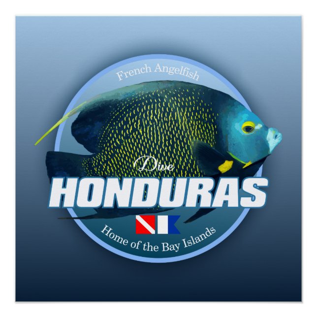 Pôster Mergulhe Honduras (DD2) (Frente)