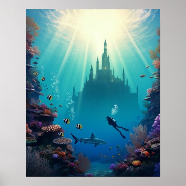 Poster Mergulhe um recife secreto (Frente)