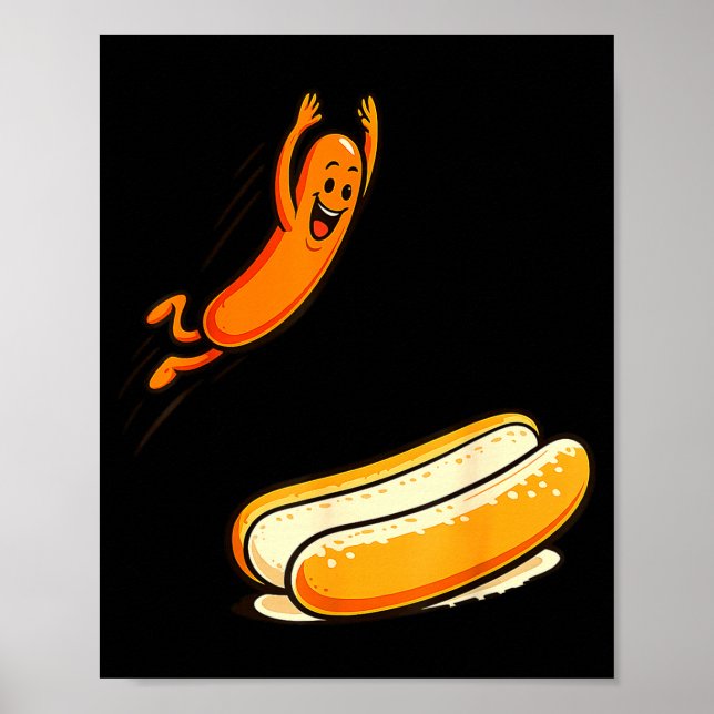 Poster Mergulho alto de cachorro-quente  (Frente)