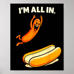 Poster Mergulho alto de cachorro quente