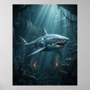 Poster Mergulho do Tubarão de Titânio