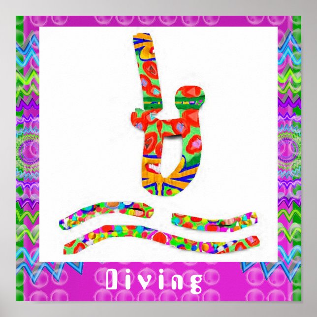 Poster Mergulho - Hobby, Exercício, Esporte (Frente)