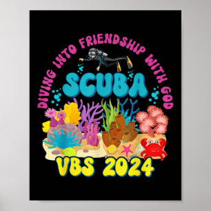 Poster Mergulho Na Amizade Com Deus Beach Scuba Vbs 20
