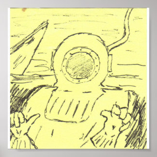 Pôster Mergulho no Mar Profundo