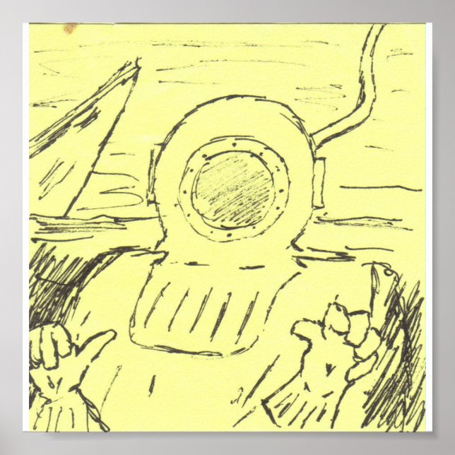 Pôster Mergulho no Mar Profundo (Frente)