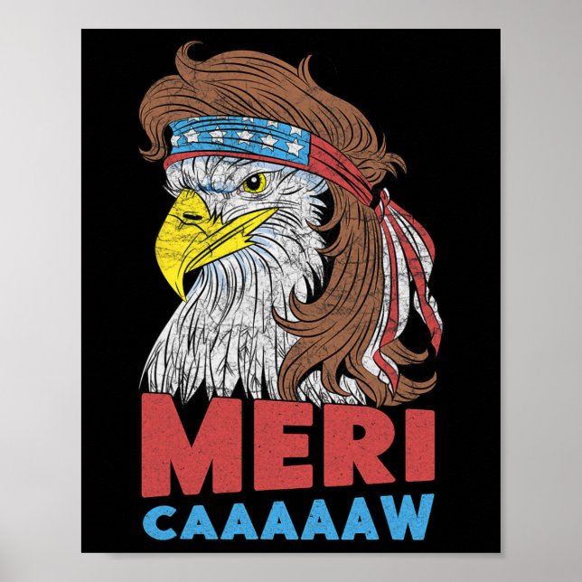 Poster Meri-caaaaaw - Eagle Mullet 4 De Julho Americano (Frente)