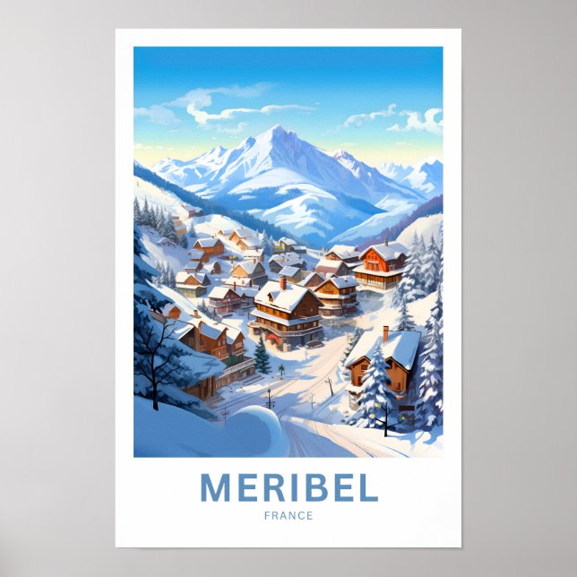 Poster Meribel France Travel Print (Frente)