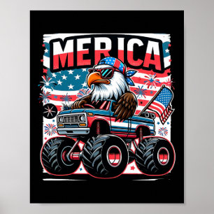 Poster Merica 4 de julho Camisas Meninos Bandeira America