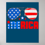 Poster Merica 4th Of July Sunglasses American Flag<br><div class="desc">Merica 4th Of July Sunglasses American Flag Patriotic Mens Gift. Perfect gift for your dad,  mom,  papa,  men,  women,  friend and family members on Thanksgiving Day,  Christmas Day,  Mothers Day,  Fathers Day,  4th of July,  1776 Independent day,  Veterans Day,  Halloween Day,  Patrick's Day</div>