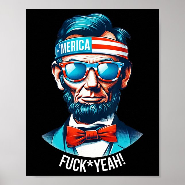 Poster Merica Sim Abraham Lincoln 4 De Julho (Frente)