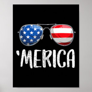 Poster Merica Sungles 4 De Julho Para Homens Mulheres Nos