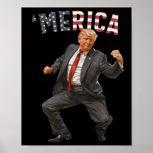 Poster Merica Trump Happy 4 De Julho Bandeira Americana T