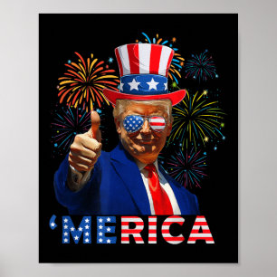 Poster Merica Trump Sungs 4 De Julho Beer Drinki Engraçad
