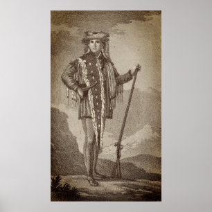 Poster Meriwether Lewis no vestido indiano (Shoshone)