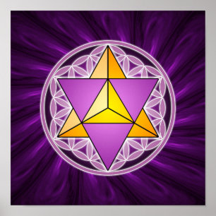 Poster Merkaba and Flower of Life
